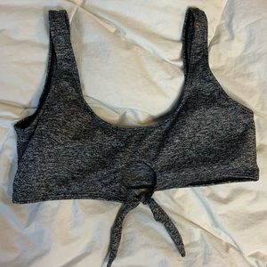 🔆3/$15🔆 ROMWE Gray Swimsuit Top Tie Front